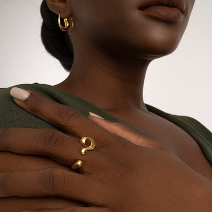 Question Mark Ring - 18K Gold Plated - Jewelry de Corner