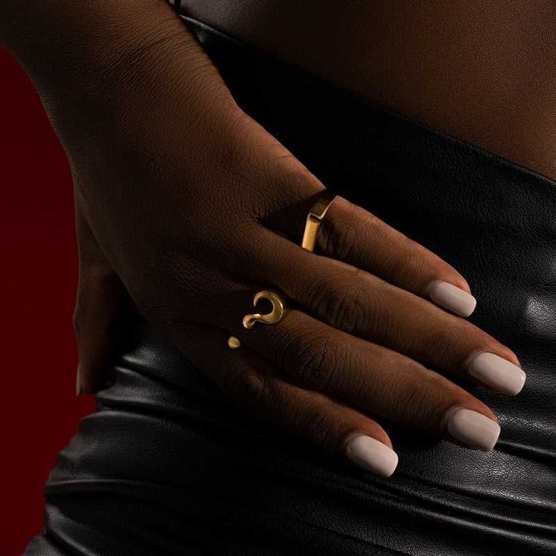Question Mark Ring - 18K Gold Plated - Jewelry de Corner