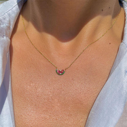 Refreshing Summer Watermelon Necklace - Jewelry de Corner