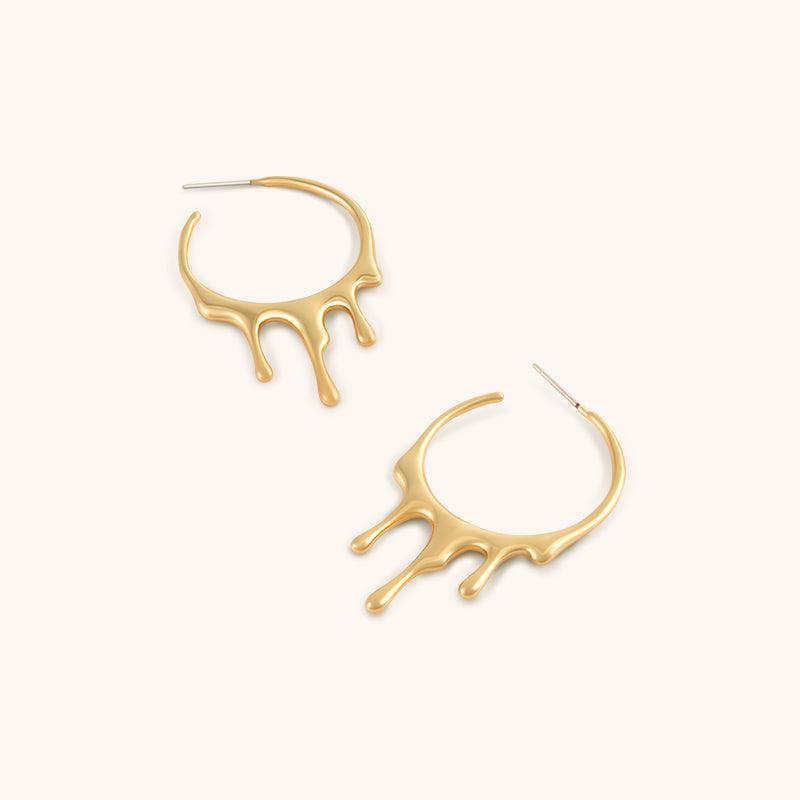 Rhapsody Hoops Earrings - 18K Gold Plated - Jewelry de Corner