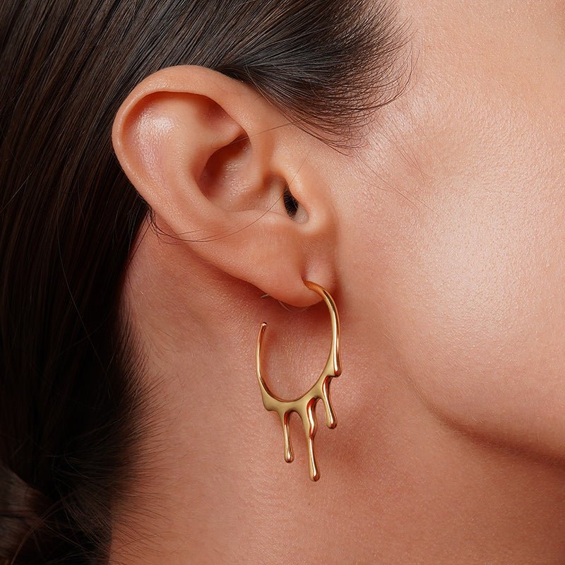 Rhapsody Hoops Earrings - 18K Gold Plated - Jewelry de Corner