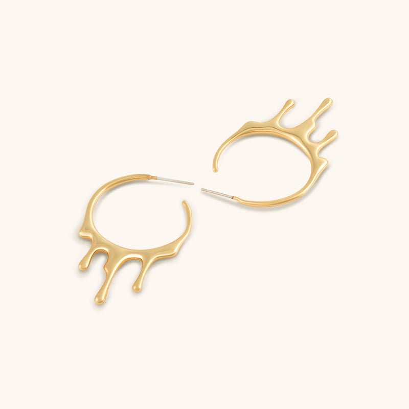 Rhapsody Hoops Earrings - 18K Gold Plated - Jewelry de Corner