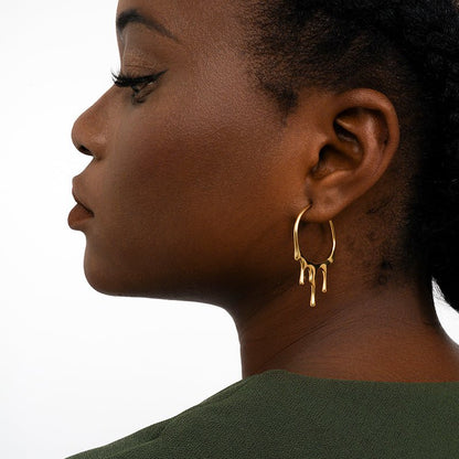 Rhapsody Hoops Earrings - 18K Gold Plated - Jewelry de Corner