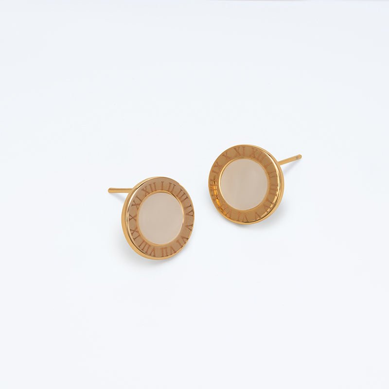 Roman Numbers Stud Earrings - Jewelry de Corner
