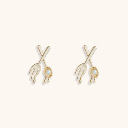 Sense of Ceremony Studs Earrings - 18K Gold Plated - Jewelry de Corner