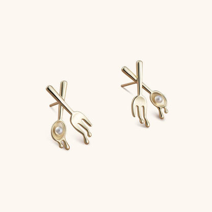 Sense of Ceremony Studs Earrings - 18K Gold Plated - Jewelry de Corner