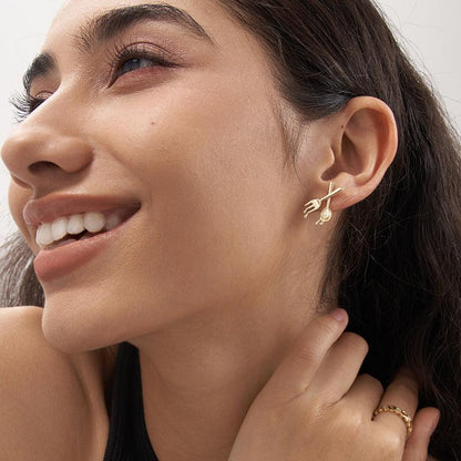 Sense of Ceremony Studs Earrings - 18K Gold Plated - Jewelry de Corner