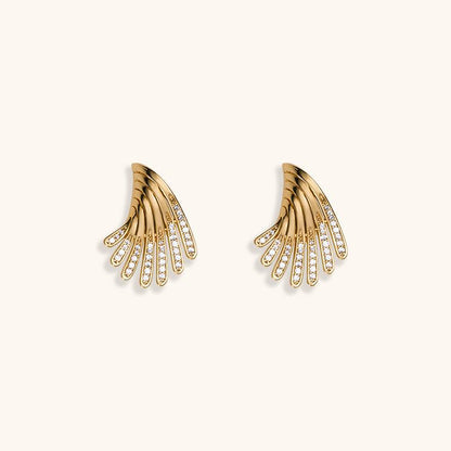Shining Skirt Studs Earrings - 18K Gold Plated - Jewelry de Corner