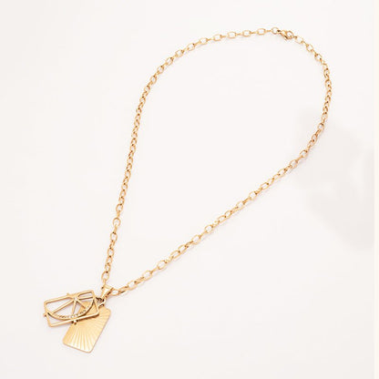 Sun Moon Temple Necklace - 18K Gold Plated - Jewelry de Corner