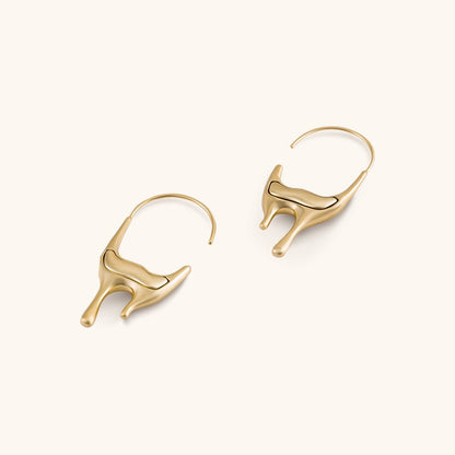 Tears of Blood Drop Earrings - 18K Gold Plated - Jewelry de Corner