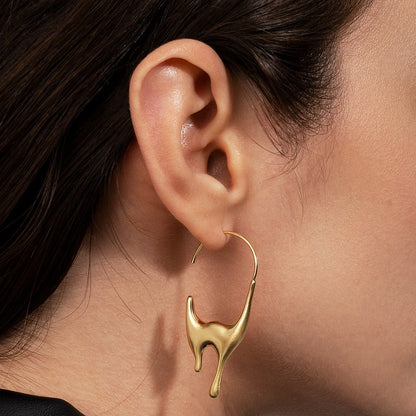 Tears of Blood Drop Earrings - 18K Gold Plated - Jewelry de Corner