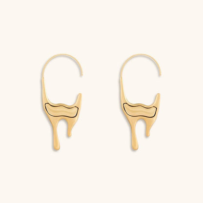 Tears of Blood Drop Earrings - 18K Gold Plated - Jewelry de Corner