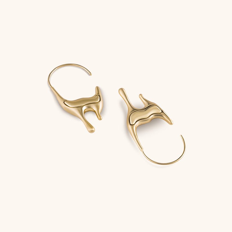 Tears of Blood Drop Earrings - 18K Gold Plated - Jewelry de Corner
