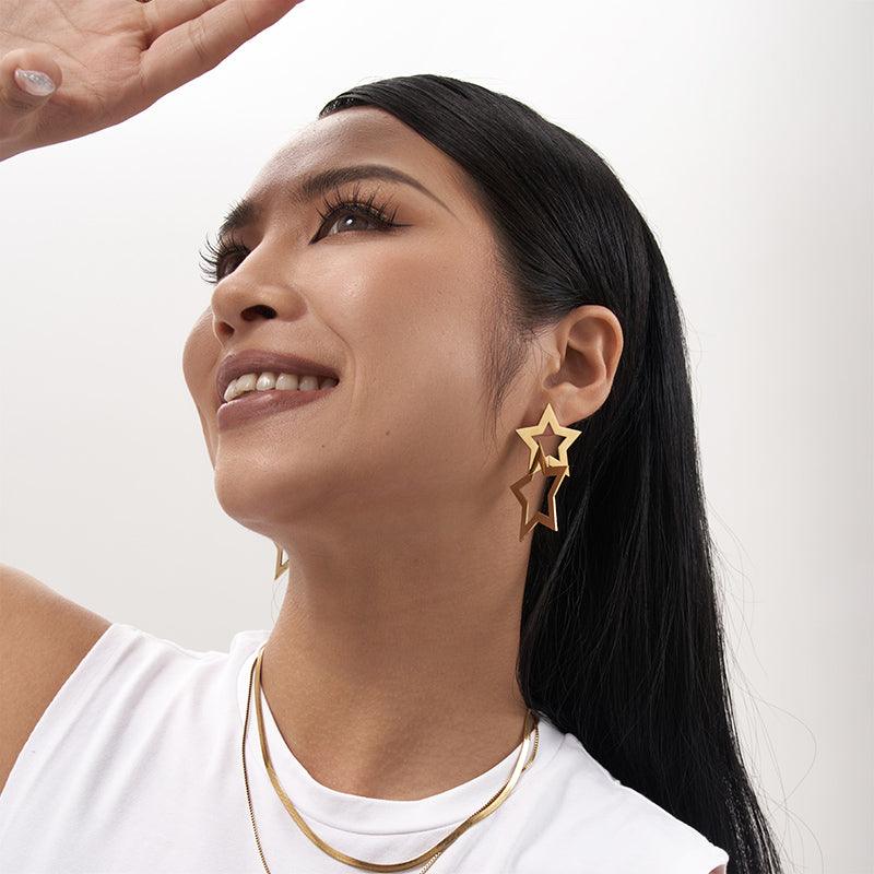 Twinkling Star Studs Earrings - 18K Gold Plated - Jewelry de Corner