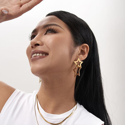 Twinkling Star Studs Earrings - 18K Gold Plated - Jewelry de Corner