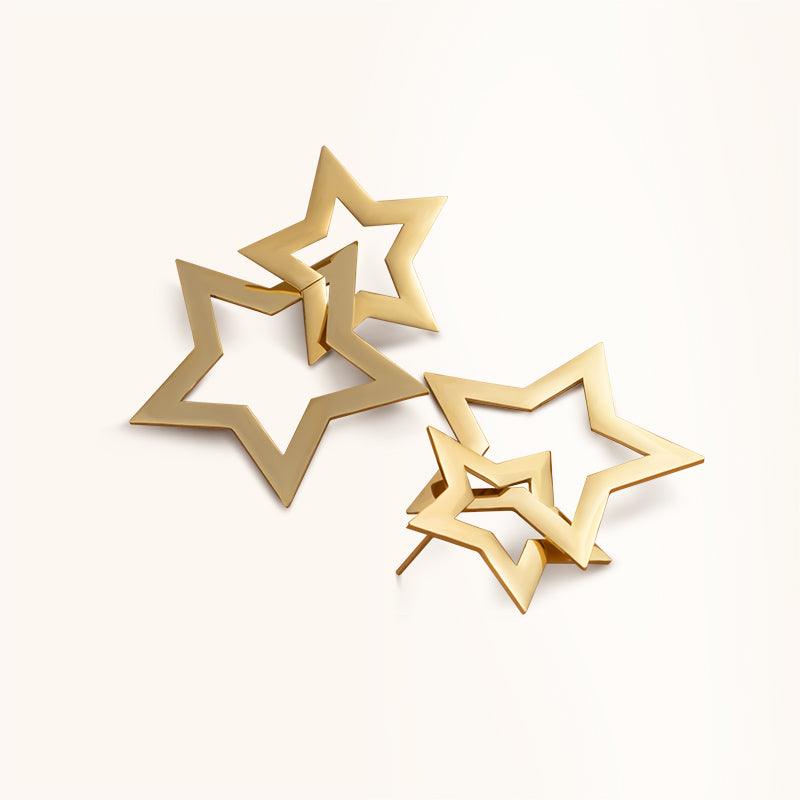 Twinkling Star Studs Earrings - 18K Gold Plated - Jewelry de Corner