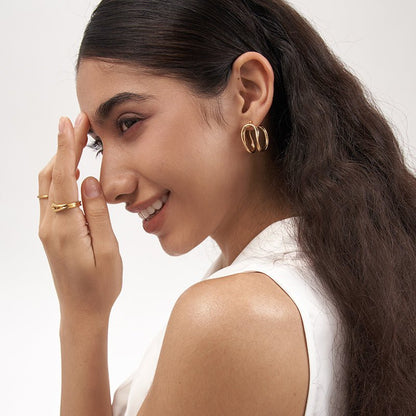 Twisted Ring - 18K Gold Plated - Jewelry de Corner