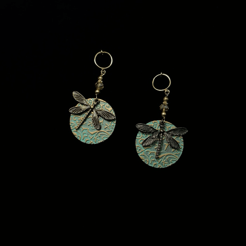 Vintage Dragonfly Insect Earrings - Jewelry de Corner
