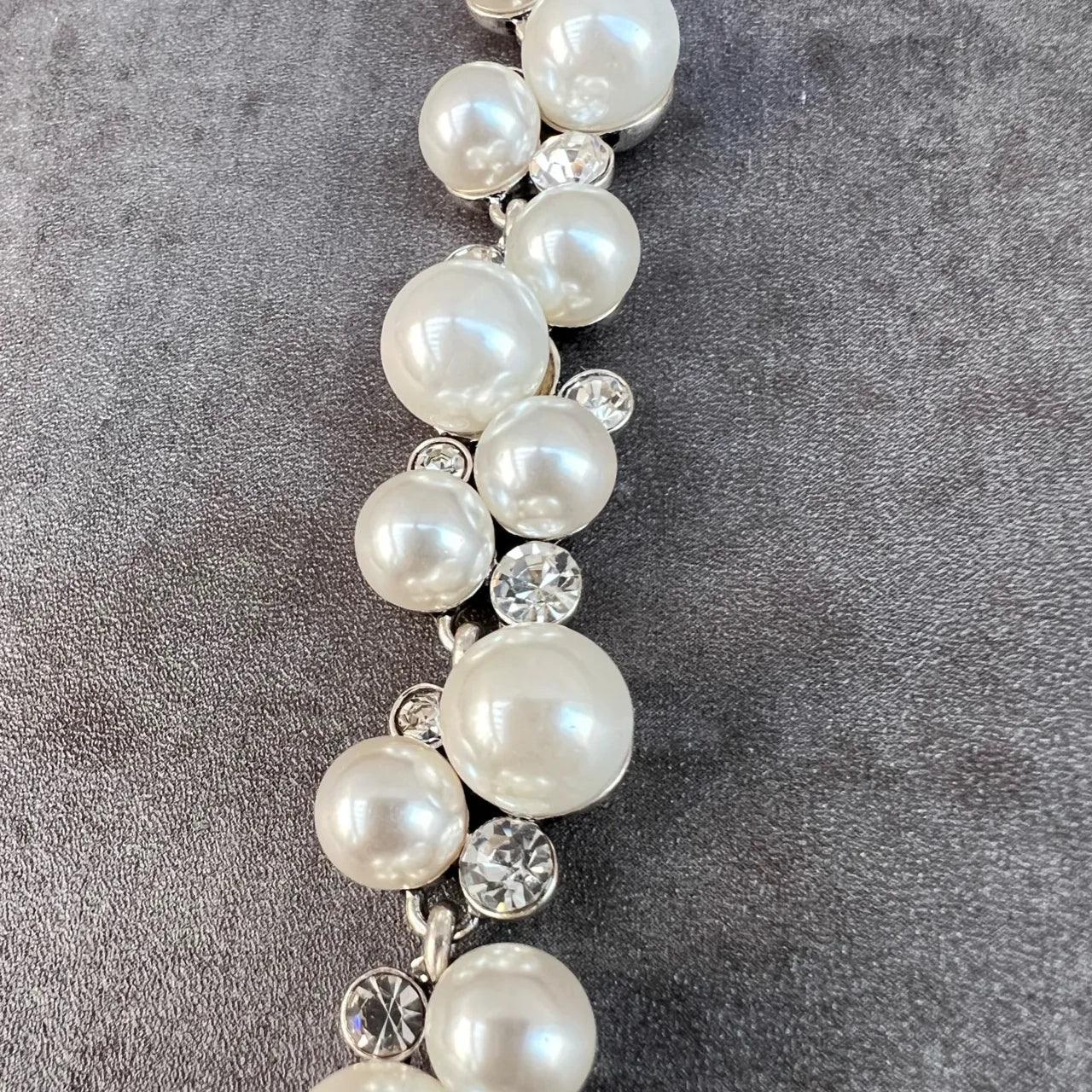 Vintage Pearl Cross Necklace Choker - Jewelry de Corner