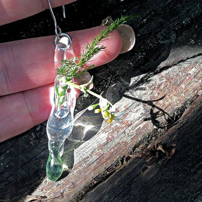 Vitality Transparent Glass Container Can Be Used To Arrange Flower Earrings - Jewelry de Corner