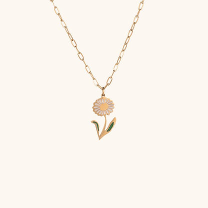 White Garden Necklace - 18K Gold Plated - Jewelry de Corner